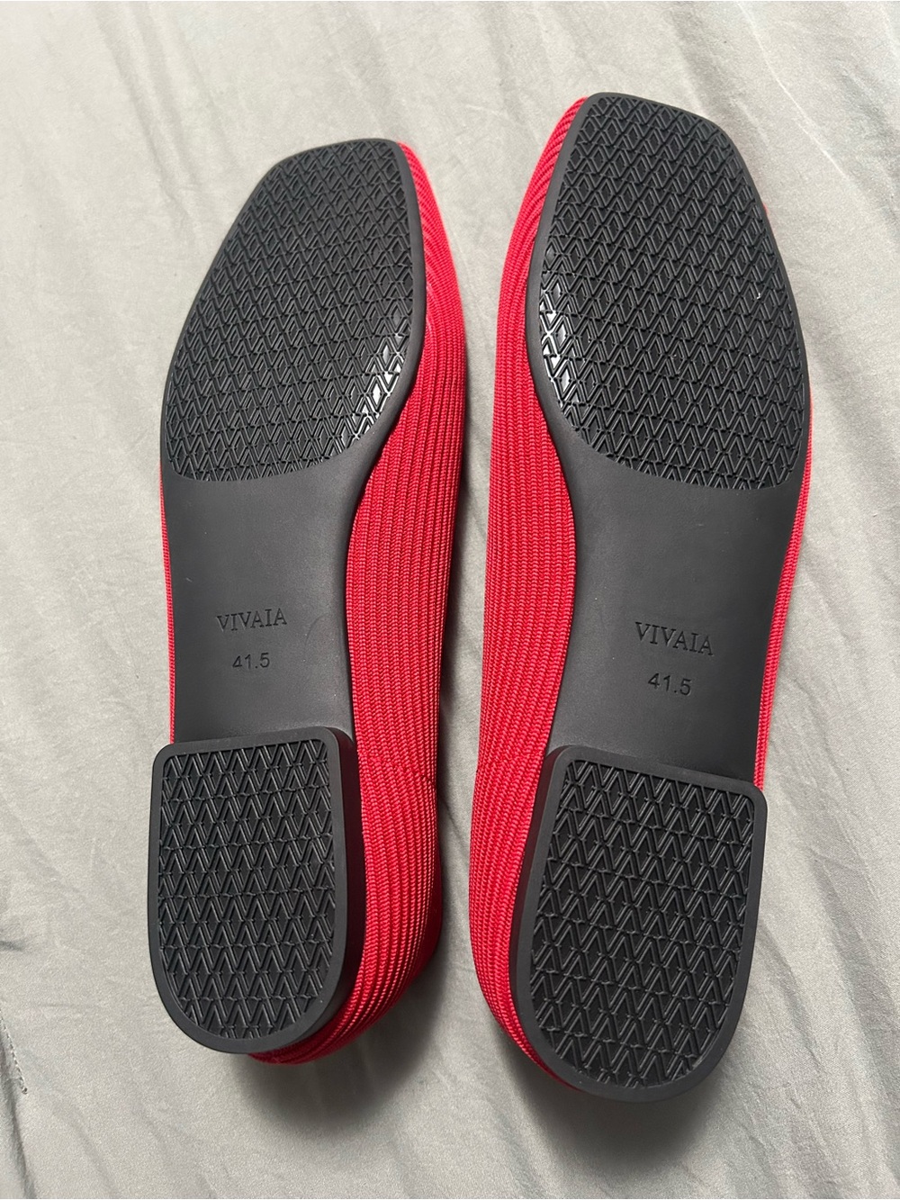 Vivaia Square Toe Margot Mary Jane Flats Red Womens Size 10 - Picture 6 of 7